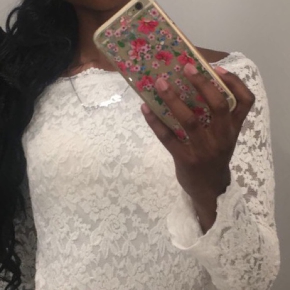 Fashion Nova white lace dress